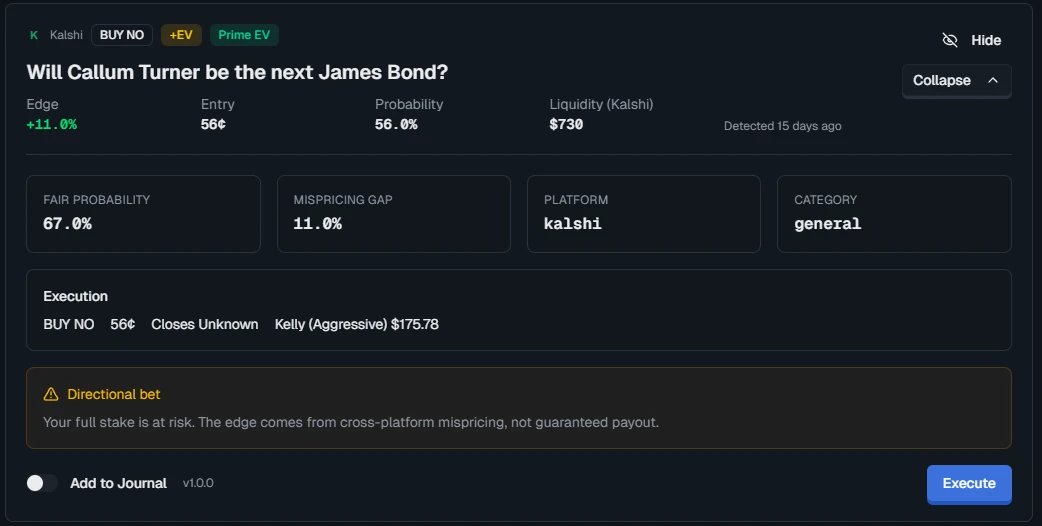 +EV Scanner — real product screenshot